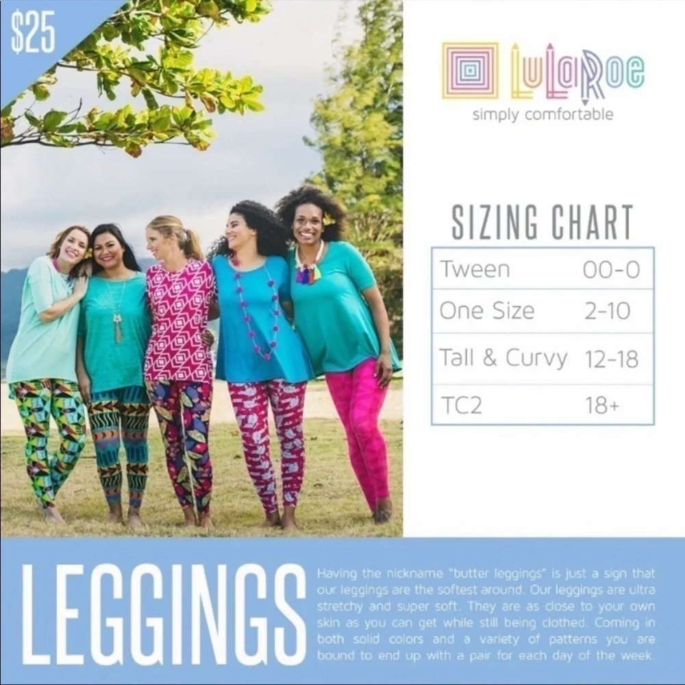 LulaRoe leggings printed